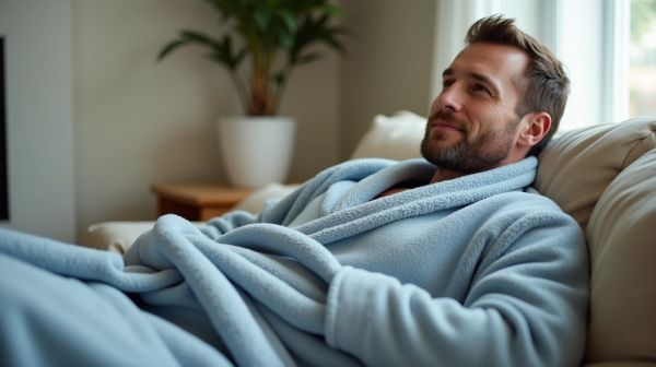 Ce que change vraiment la polaire sur un peignoir d'homme